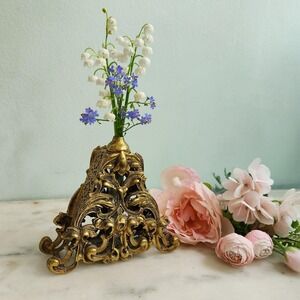 Anique‎ Brass Perfume Bottle/ Art Nouveau